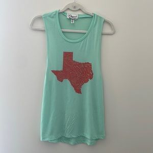 Charmed Fox Teal/Green Texas Muscle Style Tank